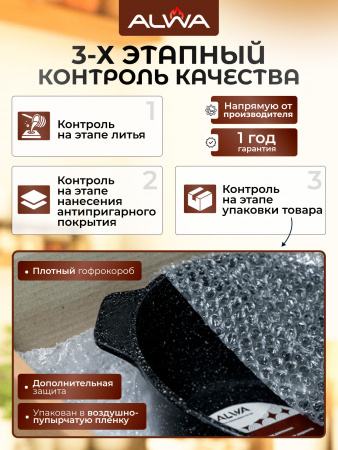 Набор посуды 7 предметов, мраморный чёрный